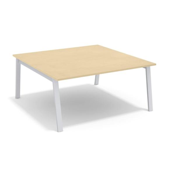 Konferenztisch mit A-Fuß, Grundtisch Ahorndekor | 1600 | 1410 | Grundtisch | Alusilber