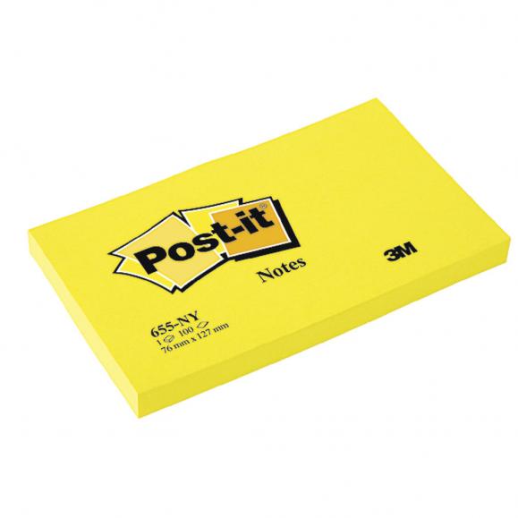 Post-it Haftnotiz 655N 127x76mm 100Blatt gelb 