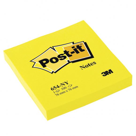 Post-it Haftnotiz Neon Notes 654NGE 76x76mm 