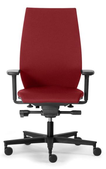 Bürostuhl Ergo-Balance 150 mit Armlehnen Rot