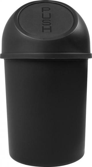 Push-Abfallbehälter Basic, 6 Liter Schwarz | 6,00