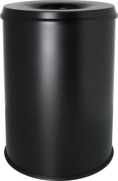 Sicherheitspapierkorb mit Löschkopf, 15 Liter Schwarz | 15,00