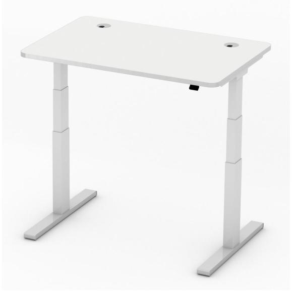 Höhenverstellbarer Schreibtisch iMODUL Weiß | 1200 | Rechteck