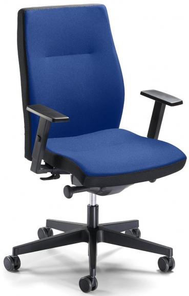 Bürostuhl SIMO PRO mit Armlehnen Blau | Rückenlehne Standardhöhe