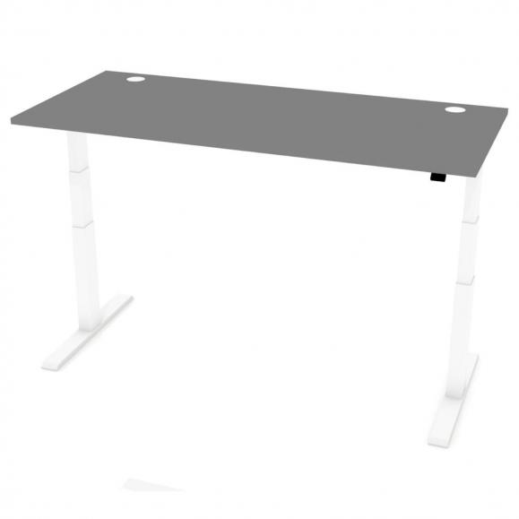 Höhenverstellbarer Schreibtisch Comfort EVO Anthrazit | 1800 | Weiß RAL 9016 | 640-1300