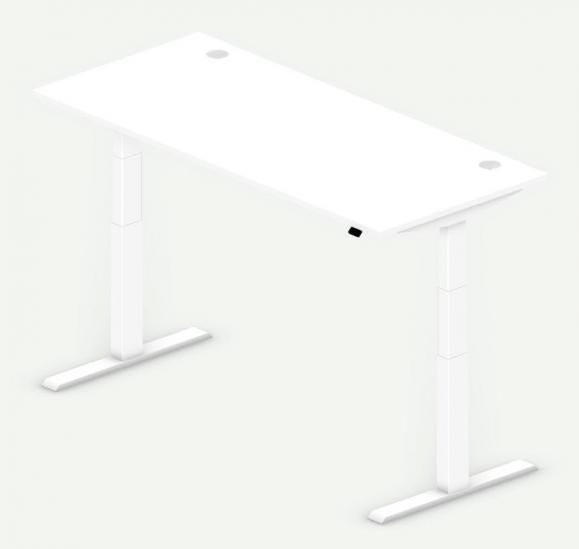 Höhenverstellbarer Schreibtisch PROFI MODUL Weiß | 1800 | Weiß RAL 9016