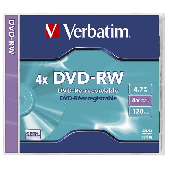 Verbatim DVD-RW 43285 4x 4.7GB 120Min Jewelcase 5 