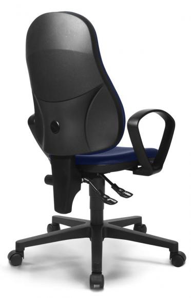 Bürostuhl COMFORT P Blau | ohne Armlehnen (optional) | Polyamid schwarz