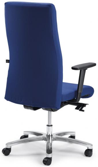 XXL-Bürostuhl BIG STAR 30 mit Armlehnen Blau | hohe Rückenlehne 800 mm