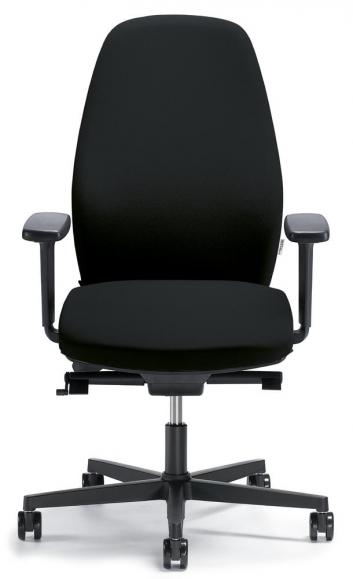 Bürostuhl mySIT ohne Armlehnen Schwarz | Sitzneigeverstellung-Automatik, Sitztiefenverstellung, Synchronmechanik | Polyamid schwarz