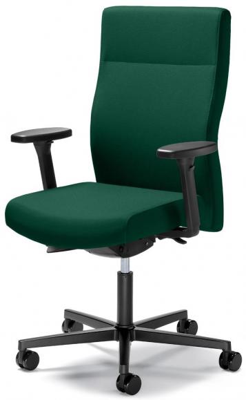 Bürostuhl winSIT ohne Armlehnen Dunkelgrün | mit Gewichtsautomatik | Sitztiefenverstellung | Polyamid schwarz | ohne Kopfstütze