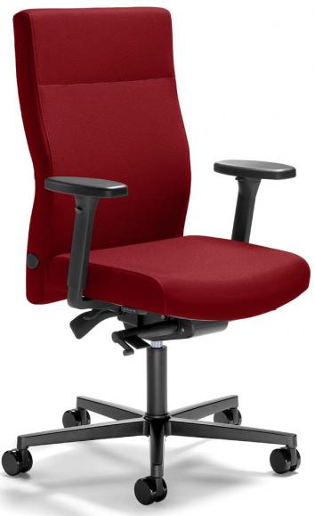 Bürostuhl winSIT ohne Armlehnen Rot | mit Gegenkrafteinstellung | Sitzneigeverstellung-Automatik, Sitztiefenverstellung | Polyamid schwarz | ohne Kopfstütze