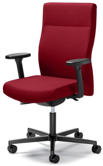 Bürostuhl winSIT ohne Armlehnen Rot | mit Gewichtsautomatik | Sitztiefenverstellung | Polyamid schwarz | ohne Kopfstütze