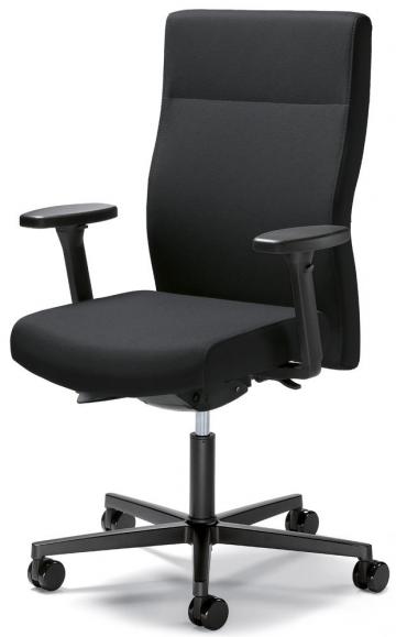 Bürostuhl winSIT ohne Armlehnen Schwarz | mit Gewichtsautomatik | Sitztiefenverstellung | Polyamid schwarz | ohne Kopfstütze