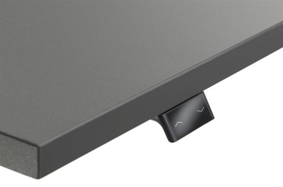 Höhenverstellbarer Schreibtisch PROFI MODUL Eiche dunkel | 1600 | Schwarz RAL 9005