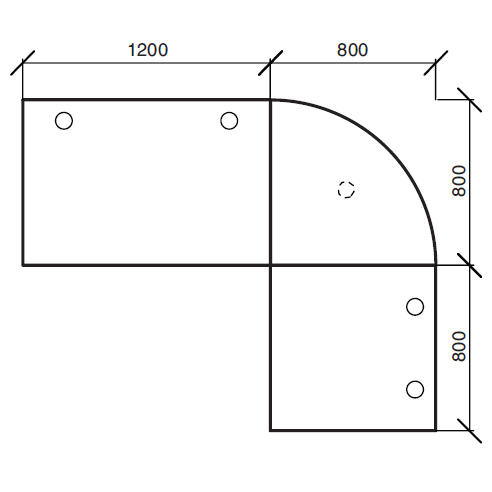 Winkelkombination Comfort 2.0 MULTI MODUL Lichtgrau | 2000 | 1600 | Anthrazit RAL 7016 | Winkelkombination rund