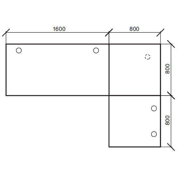 Winkelkombination Comfort 2.0 MULTI MODUL Lichtgrau | 2400 | 1600 | Anthrazit RAL 7016 | Winkelkombination eckig