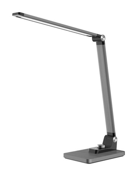 LED Tischleuchte grau metallic Grau