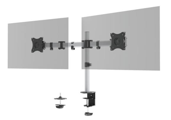 Monitorhalter zwei Monitore, Tischklemme für zwei Monitore