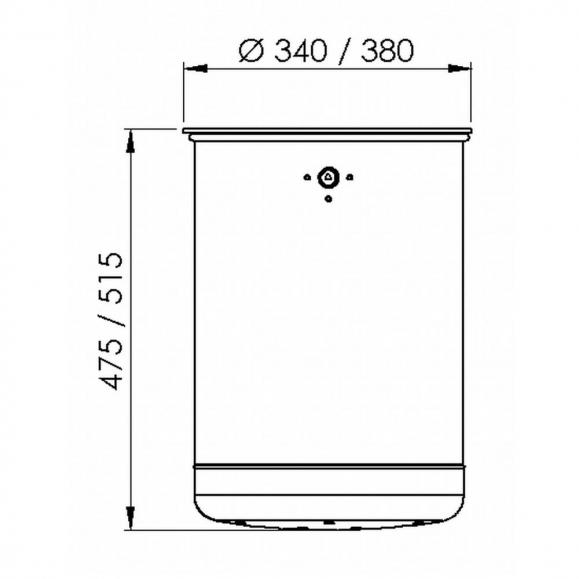 Runder Abfallbehälter mit stabiler Deckelscheibe Feuerverzinkt | Abfallbehälter | 50,00