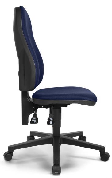 Bürostuhl COMFORT P Blau | ohne Armlehnen (optional) | Polyamid schwarz