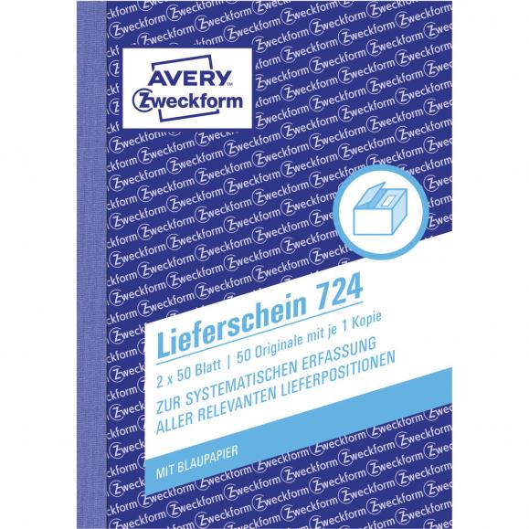 Avery Zweckform Lieferschein 724 DIN A6 2x50Blatt 