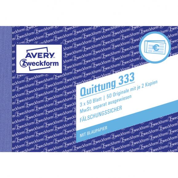 Avery Zweckform Quittung 333 DIN A6 quer 3x50Blatt 