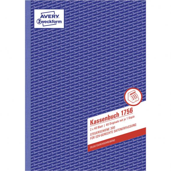 Avery Zweckform Kassenbuch 1756 DIN A4 40Blatt 