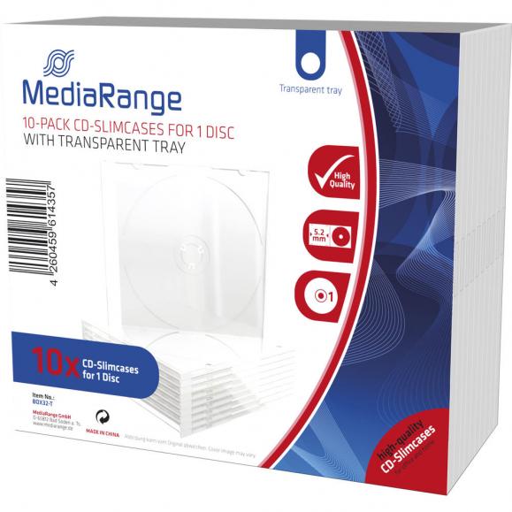 MediaRange CD-Hülle Slimcase BOX32-T tr 10 