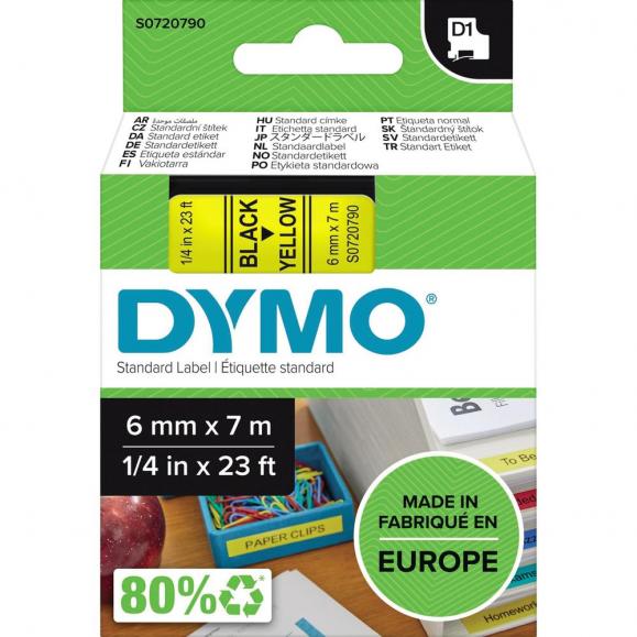 DYMO Schriftbandkassette D1 S0720790 6mmx7m sw auf 