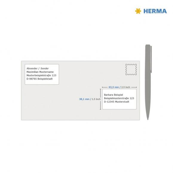 HERMA Folienetikett 8017 63,5x38,1mm tr 525 