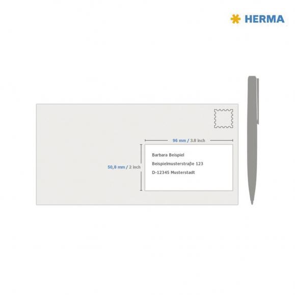 HERMA Folienetikett 8018 96x50,8mm tr 250 