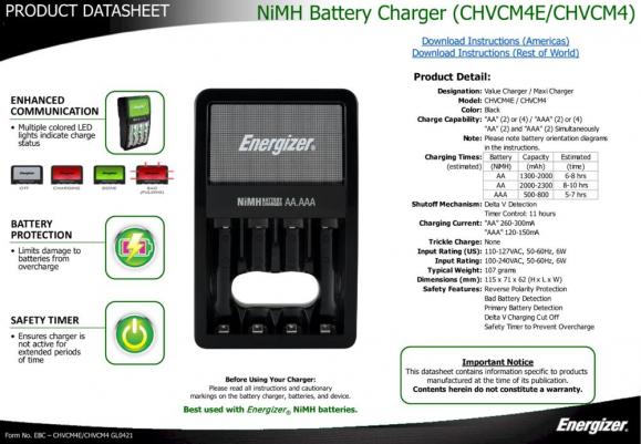 Energizer Akkuladegerät Maxi Charger E300321200 