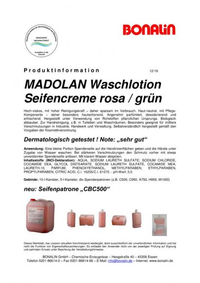 Bonalin Flüssigseife Madolan 100459 5 liter rosa 