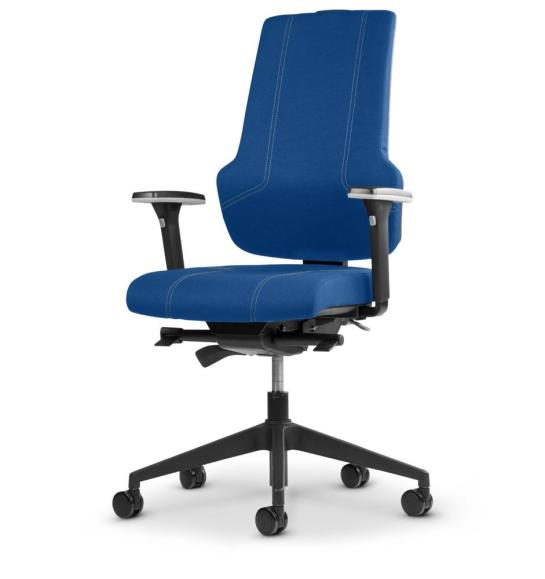 Bürostuhl AMATO Blau | Polyamid schwarz | ohne Kopfstütze