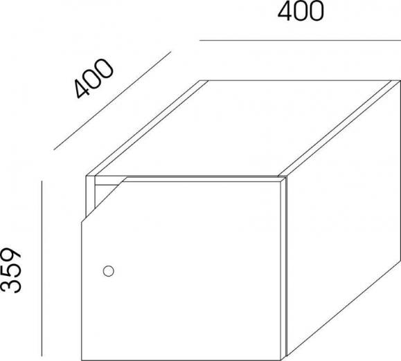 Schließfachschrank mit 1 Tür ohne Sockel Anthrazit | Anthrazit | Mechanisches Zahlen-Kombinationsschloss | 1