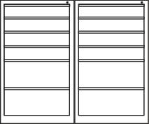 Schubladenschrank WS PROFI SYSTEM mit Griffleiste SET 2x 6 Schubladen, 4 x 100mm, 2 x 200 mm