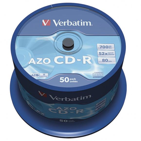 Verbatim CD-R 43343 52x 700MB 80Min. Spindel 50 