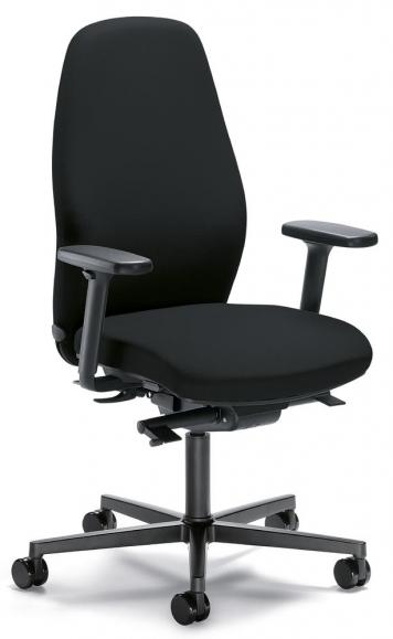Bürostuhl mySIT ohne Armlehnen Schwarz | Sitztiefenverstellung, Synchronmechanik | Polyamid schwarz