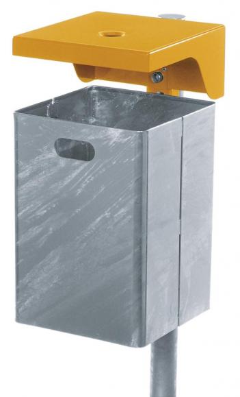 Rechteckige Abfallbehälter zur Wand oder Pfostenbefestigung, 40/50 Liter Inhalt 