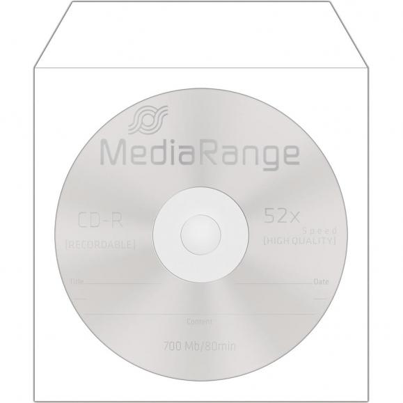 Media Range CD/DVD Hülle BOX162 mF sk Papier weiß 