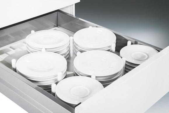 Kühlschrank Caddy mit 3 Schubladen mit Einrichtung Viridingrün RDS 110 80 60 | mit Kühlschrank & 3 Schubladen