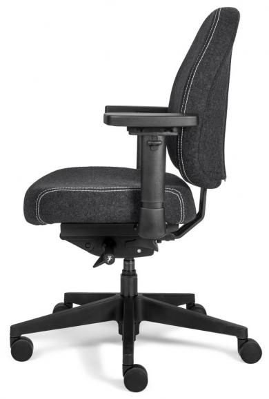 Bürostuhl SenseFIT DV mit Armlehnen Anthrazit | Standard Rückenlehne | Polyamid schwarz | ohne Kopfstütze