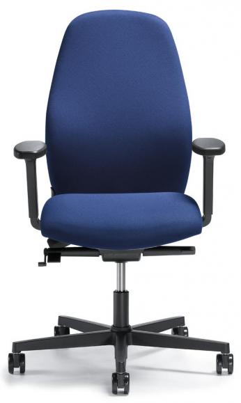 Bürostuhl mySIT ohne Armlehnen Blau | Sitztiefenverstellung, Synchronmechanik | Polyamid schwarz