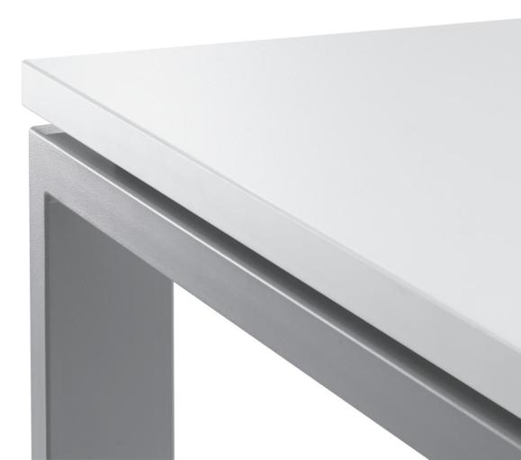 Tisch CELSUS Weiß | 1400 | Alusilber