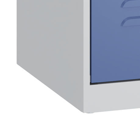 Garderoben-Stahlspind CLASSIC PLUS, bodenstehend Enzianblau RAL 5010 | 300 | 1 | Lichtgrau RAL 7035 | Bodenstehend