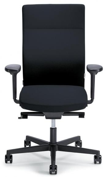 Bürostuhl winSIT ohne Armlehnen Schwarz | mit Gegenkrafteinstellung | Sitztiefenverstellung | Polyamid schwarz | ohne Kopfstütze