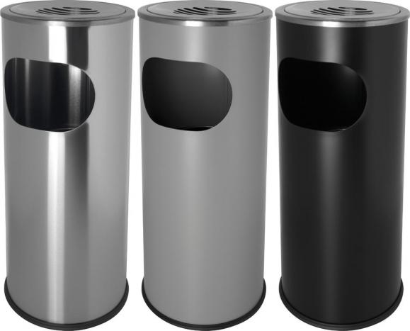 Standascher mit Abfallbehälter, 13 + 1,5 Liter Grau