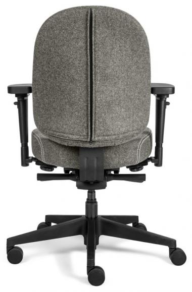 Bürostuhl SenseFIT DV mit Armlehnen Hellgrau | Standard Rückenlehne | Polyamid schwarz | ohne Kopfstütze