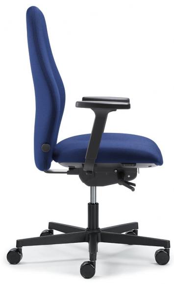 Bürostuhl mySIT ohne Armlehnen Blau | Sitztiefenverstellung, Synchronmechanik | Polyamid schwarz